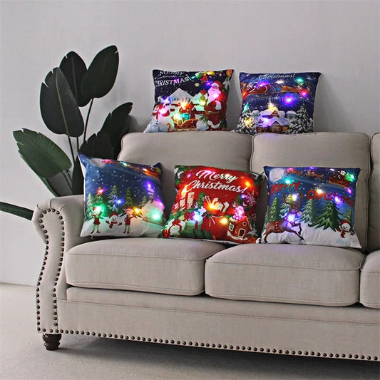 LED Christmas Pillowcase 45x45cm